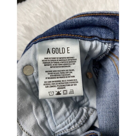 Agolde Blue Jeans Stretch Size 26 Denim Skinny Long Leg Pockets Mid Rise - Picture 11 of 12
